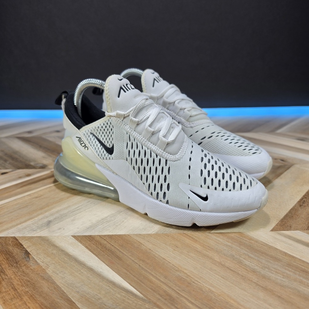 Nike Air Max 270 Women's 7 White Black Running Lifestyle Shoes AH6789-100